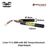 VALKEN Li-Ion 11.1v 2500 mAh 30C Tamiya Nunchuck (High Output)