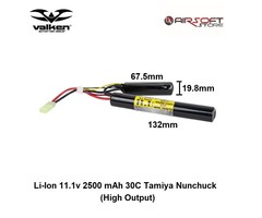VALKEN Li-Ion 11.1v 2500 mAh 30C Tamiya Nunchuck (High Output)