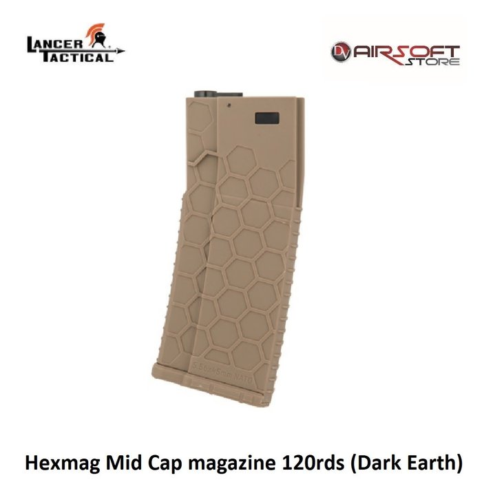 Lancer Tactical Hexmag Mid Cap magazine 120rds (Dark Earth)