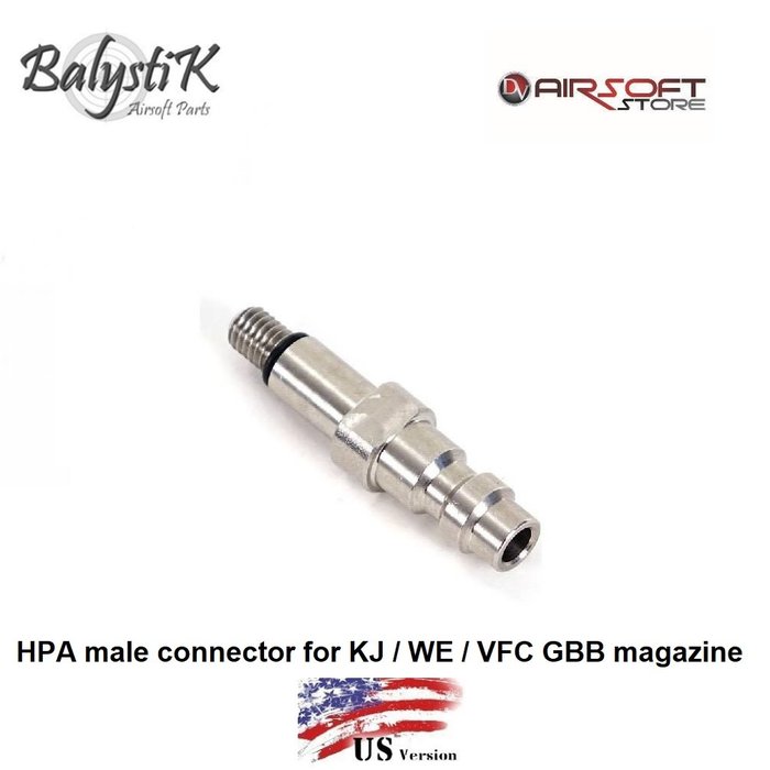 Balystik HPA male connector for KJ / WE / VFC GBB magazine (US)