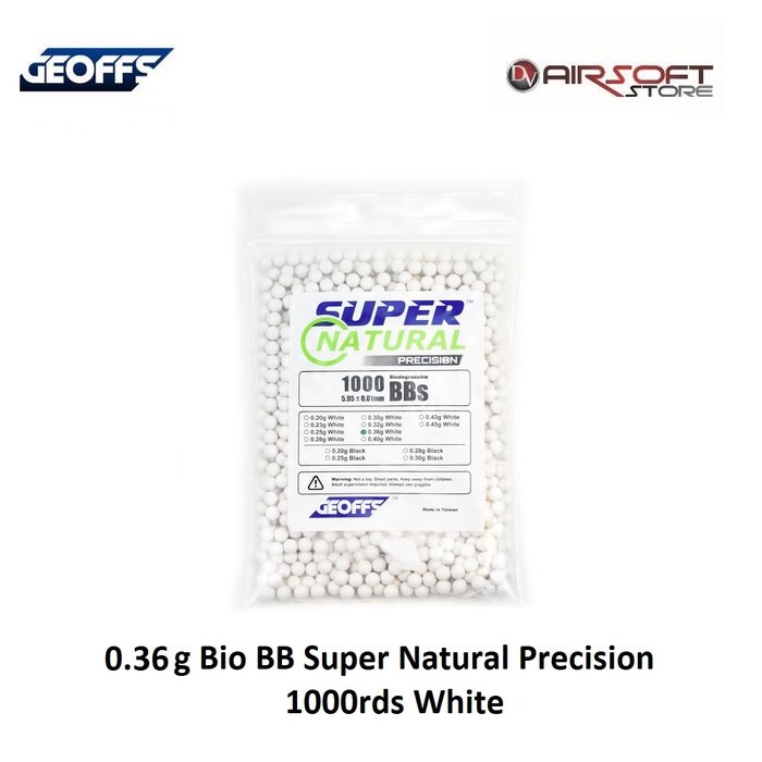 Geoffs 0.36g Bio BB Super Natural Precision 1000rds White