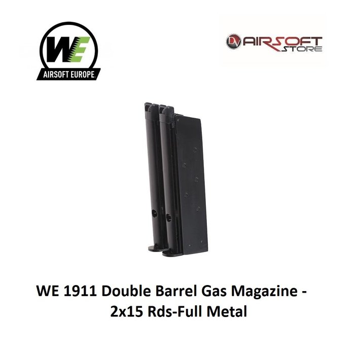 WE (Wei Tech) WE 1911 Double Barrel Gas Magazine-2x15 Rds-Full Metal