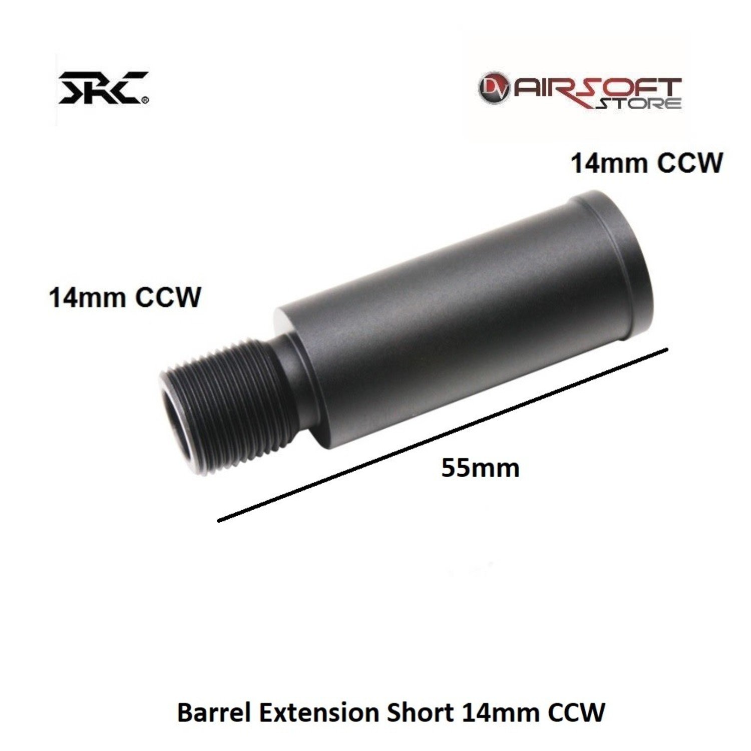 OP Barrel Extension 中 Barrel Extension Short 14mm CCW - Airsoft Store