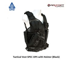 UTG Tactical Vest SPEC OPS with Holster (Black) left handed