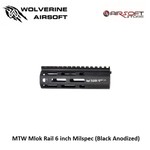 Wolverine MTW Mlok Rail 6 inch Milspec (Black Anodized)