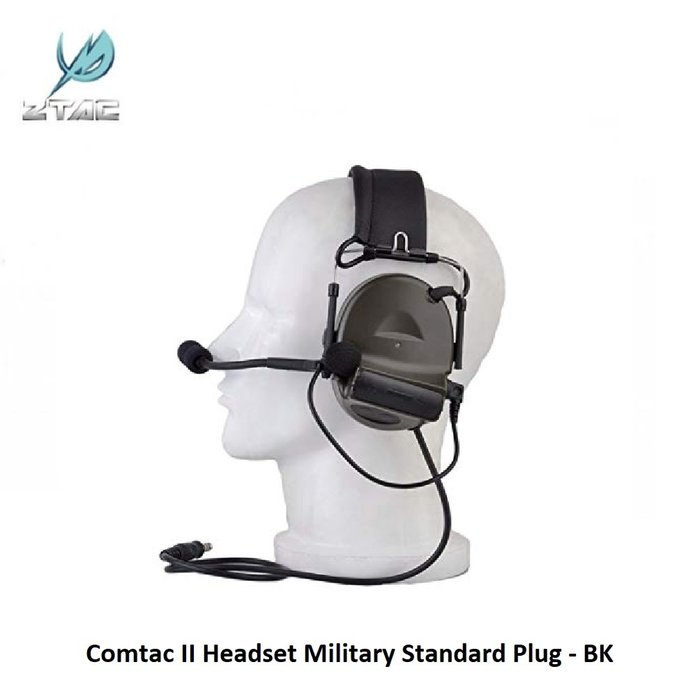 Z-Tactical Comtac II Headset Military Standard Plug - BK