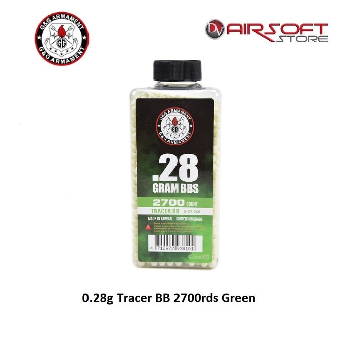 G&G 0.28g Tracer BB 2700rds Green