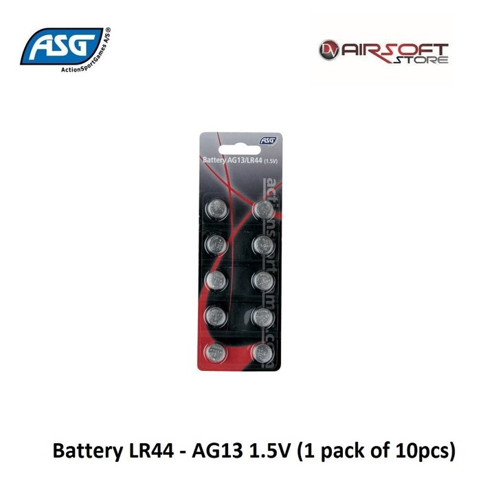 ASG Battery LR44 - AG13 1.5V (1 pack of 10pcs)