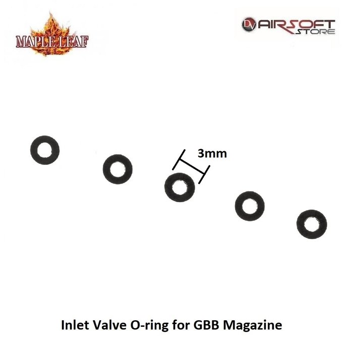 Maple Leaf Inlet Valve O-ring for GBB Magazine (diam 3mm)