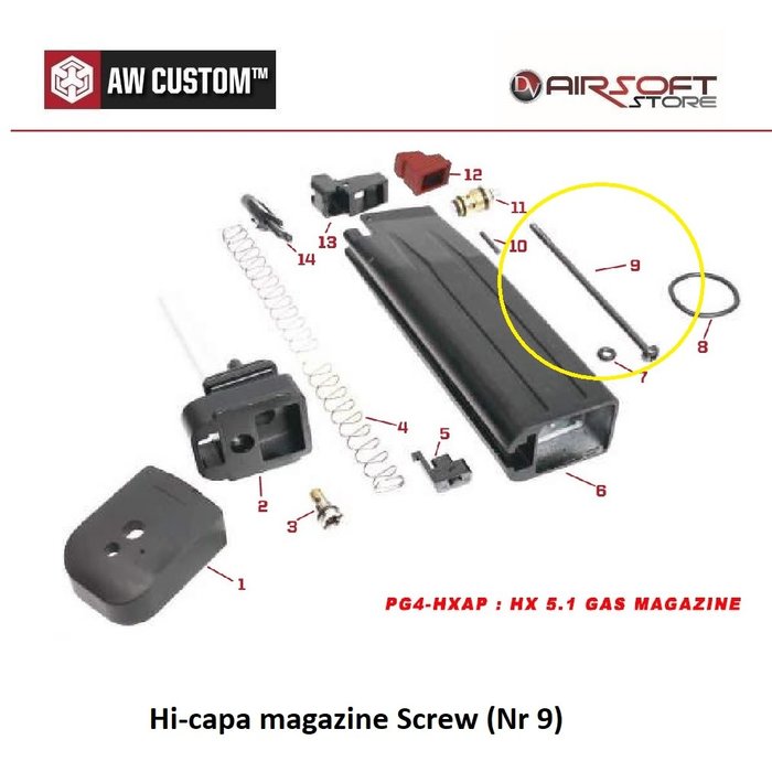 Armorer Works Hi-capa magazine Screw (Nr 9)