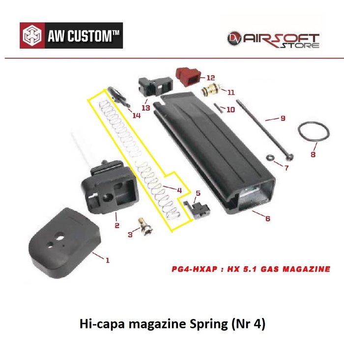 Armorer Works Hi-capa magazine Spring (Nr 4)