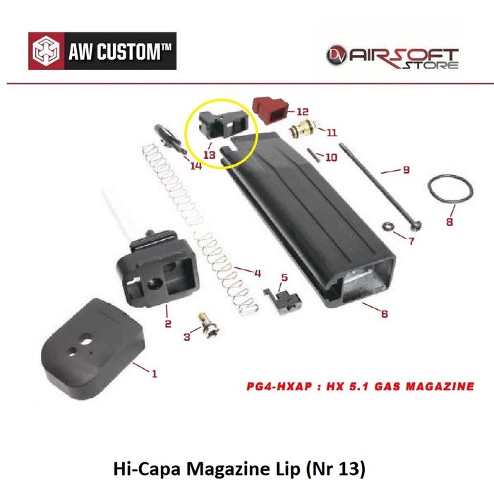 Armorer Works Hi-Capa Magazine Lip (Nr 13)
