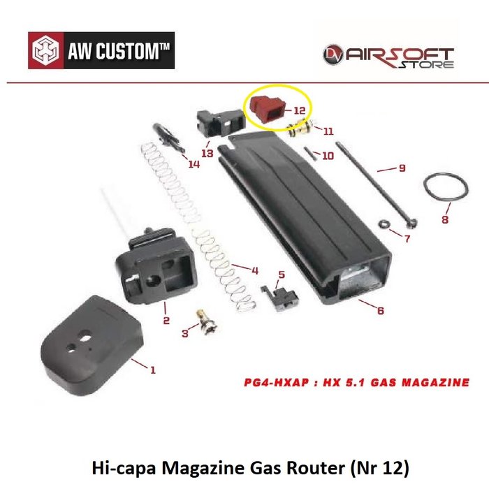 Armorer Works Hi-capa Magazine Gas Router (Nr 12)