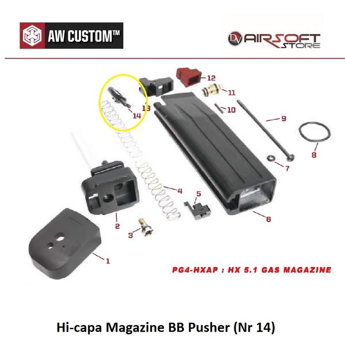 Armorer Works Hi-capa Magazine BB Pusher (Nr 14)