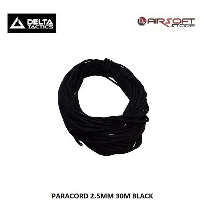 Delta Tactics Paracord 2.5mm - 30m - BK