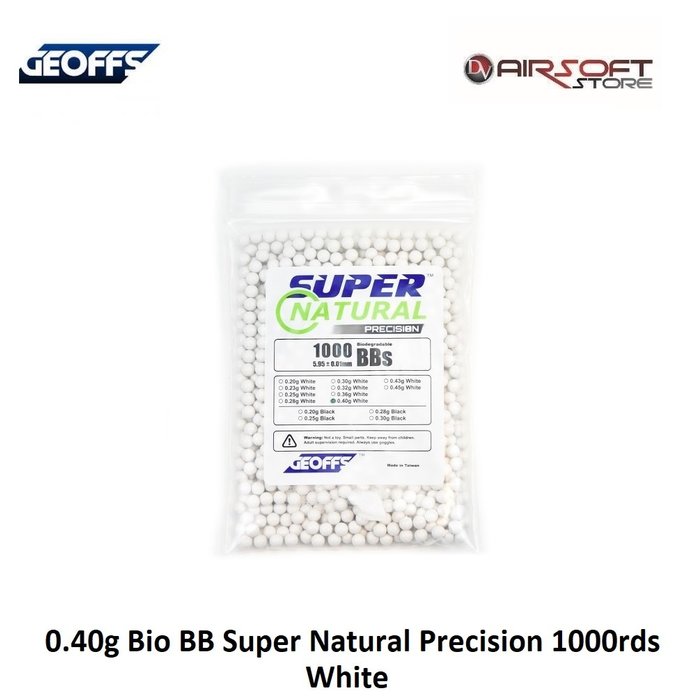 Geoffs 0.40g Bio BB Super Natural Precision 1000rds White