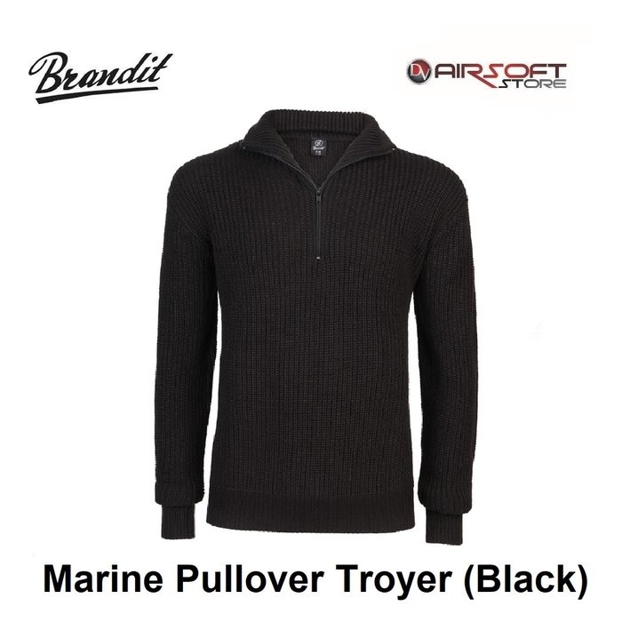 Brandit Marine Pullover Troyer (Black)