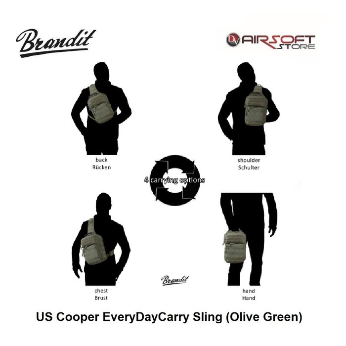 Brandit US Cooper EveryDayCarry Sling (Olive Green)