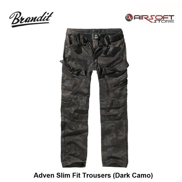 Brandit Adven Slim Fit Trousers (Dark Camo)