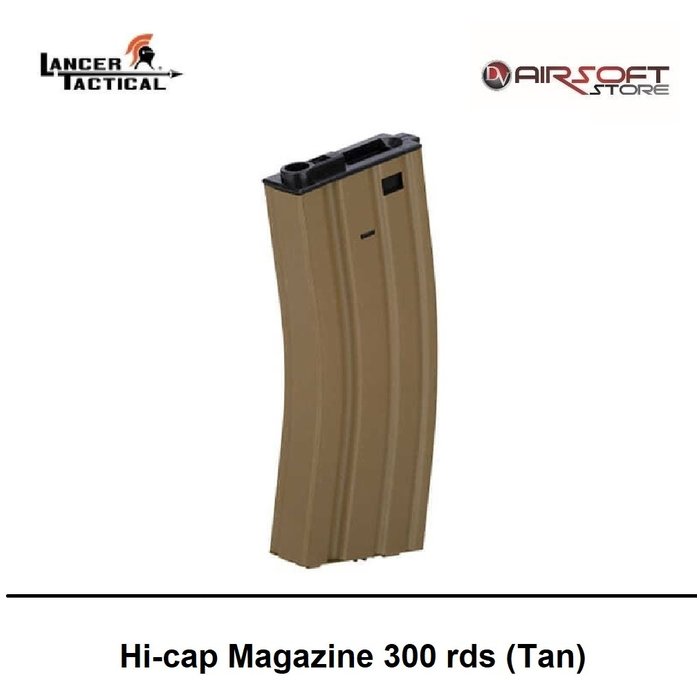 Lancer Tactical Hi-cap Magazine 300 rds (Tan)