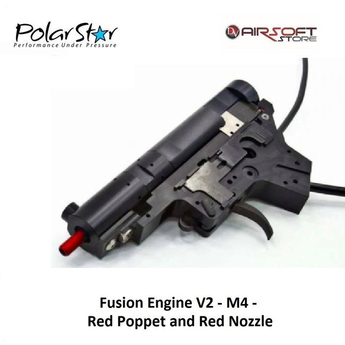 Polarstar Fusion Engine V2 - M4 - Red Poppet and Red Nozzle