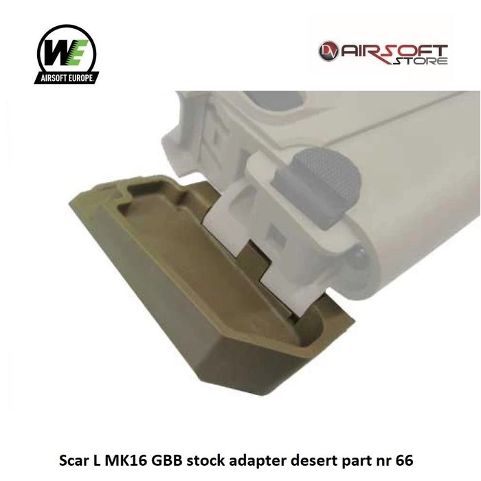 WE (Wei Tech) Scar L MK16 GBB stock adapter desert part nr 66