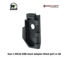 WE (Wei Tech) Scar L MK16 GBB stock adapter Black part nr 66
