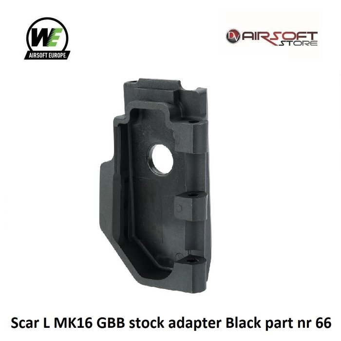 WE (Wei Tech) Scar L MK16 GBB stock adapter Black part nr 66