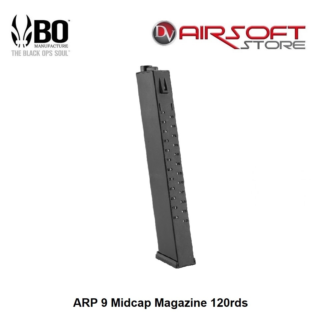 Nemesis X9 and ARP 9 Midcap Magazine 120rds (Black) Airsoft Store