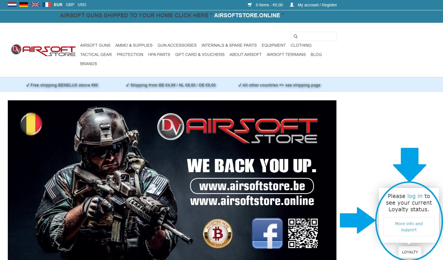 Airsoft Store Loyalty Points Log In