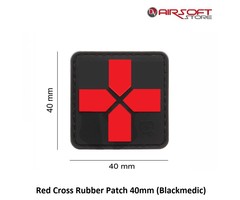 JTG Red Cross Rubber Patch 40mm (Blackmedic)