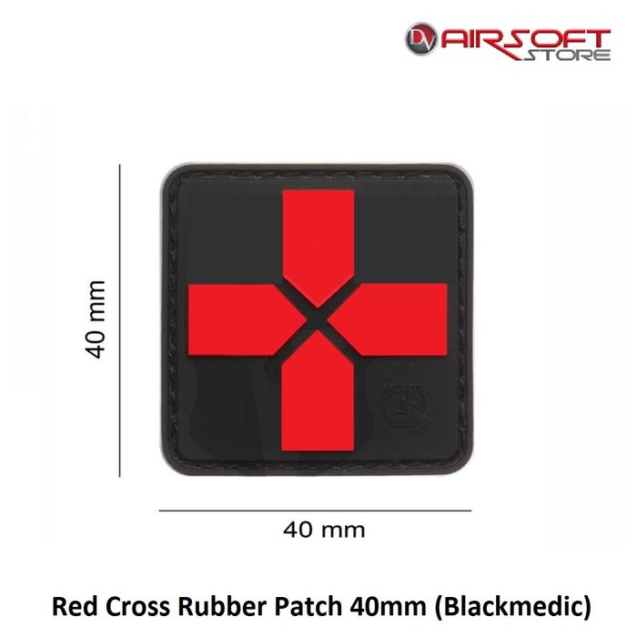 JTG Red Cross Rubber Patch 40mm (Blackmedic)