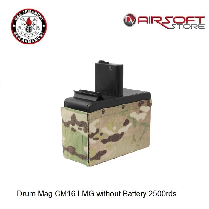 G&G Drum Mag CM16 LMG without Battery 2500rds Multicam