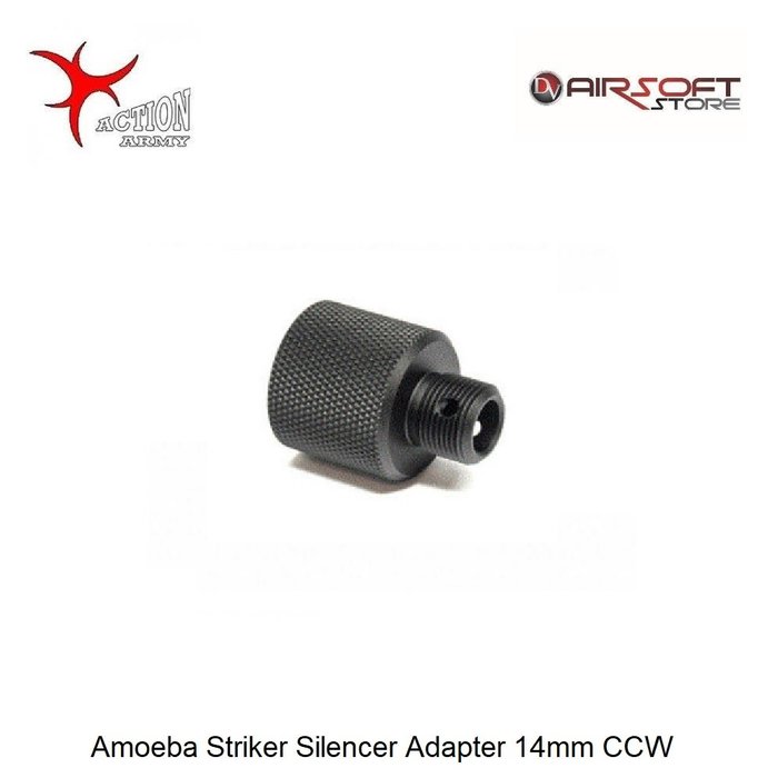 Action Army Amoeba Striker Silencer Adapter 14mm CCW