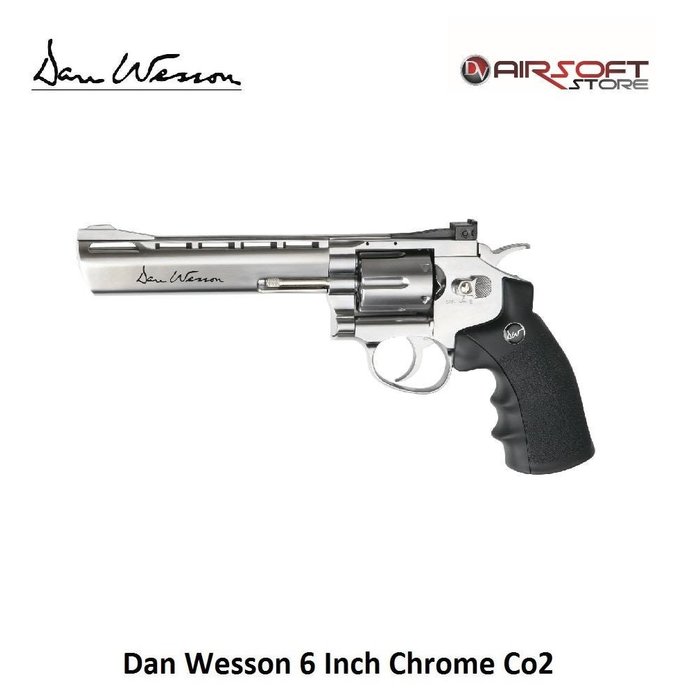ASG Dan Wesson revolver 6 Inch Chrome Co2