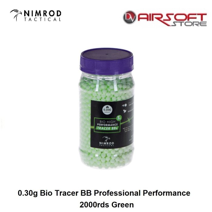 Nimrod 0.30g Bio Tracer BB Professional Performance 2000rds Green