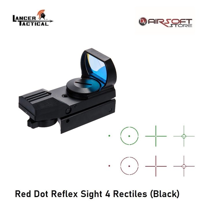 Lancer Tactical Red Dot Reflex Sight 4 Rectiles (Black)