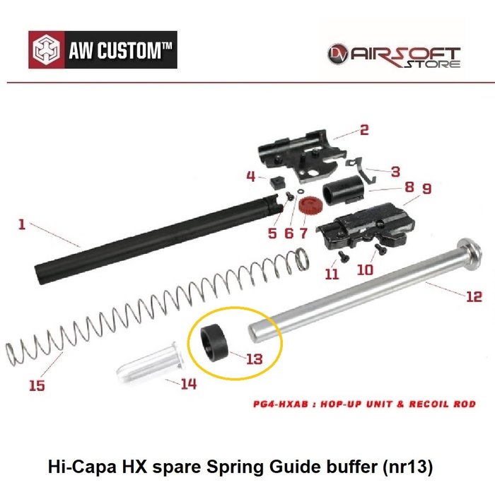 Armorer Works Hi-Capa HX spare Spring Guide buffer (nr13)
