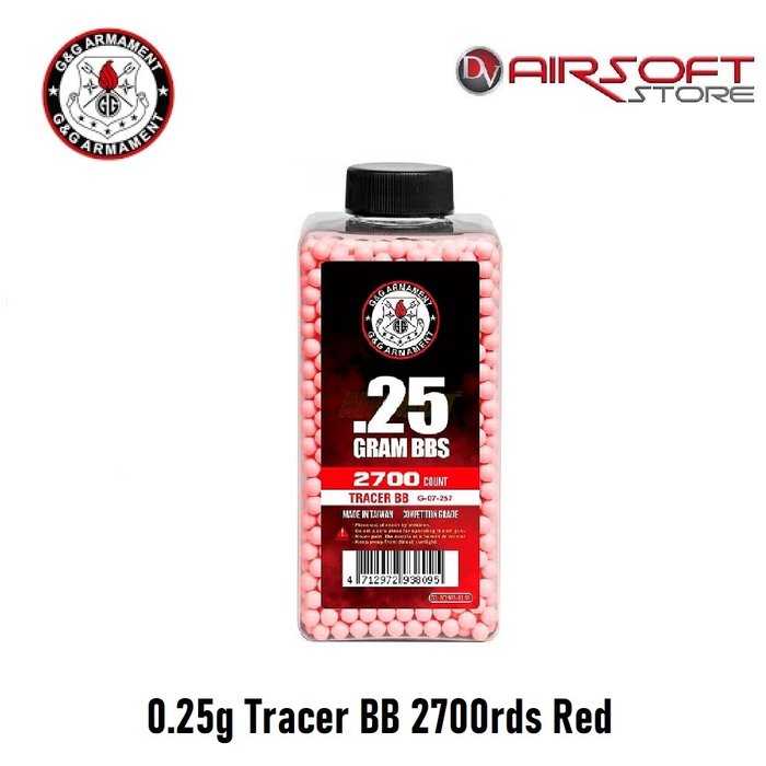 G&G 0.25g Tracer BB 2700rds Red