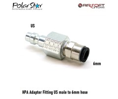 Polarstar HPA Adapter Fitting US male to 6mm hose