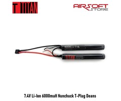Titan 7.4V Li-Ion 6000maH Nunchuck T-Plug Deans