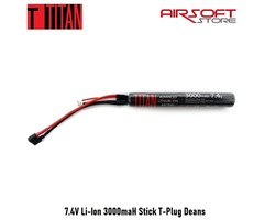 Titan 7.4V Li-Ion 3000maH Stick T-Plug Deans