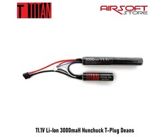 Titan 11.1V Li-Ion 3000maH Nunchuck T-Plug Deans