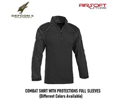 DEFCON 5 COMBAT SHIRT WITH PROTECTIONS FULL SLEEVES (Black)