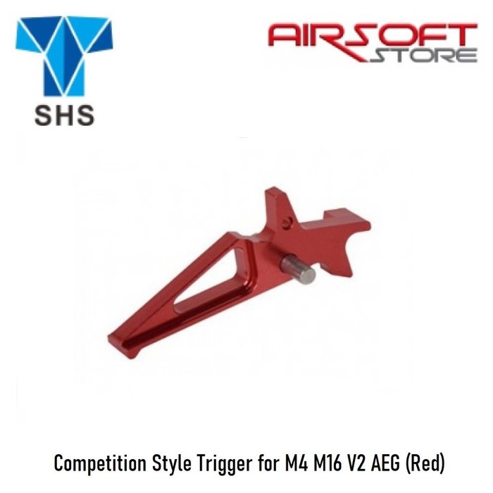 SHS Competition Style Trigger for M4 M16 V2 AEG (Red)