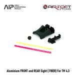AIP Aluminium FRONT and REAR Sight ( FIBER) For TM 4.3