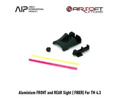 AIP Aluminium FRONT and REAR Sight ( FIBER) For TM 4.3