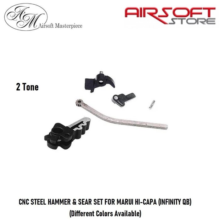 Airsoft Masterpiece CNC STEEL HAMMER & SEAR SET FOR MARUI HI-CAPA (INFINITY QB)
