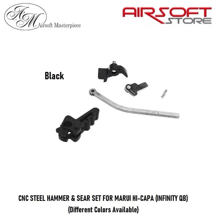 Airsoft Masterpiece CNC STEEL HAMMER & SEAR SET FOR MARUI HI-CAPA (INFINITY QB)