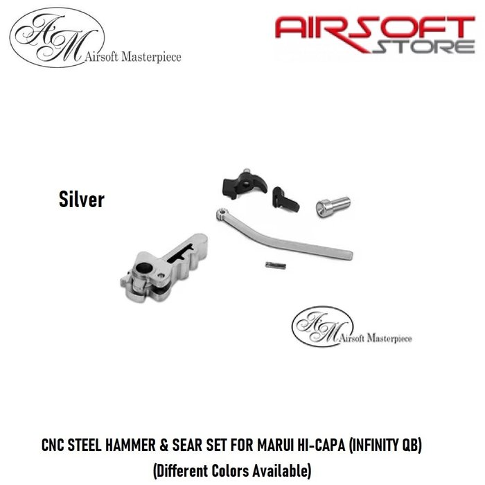 Airsoft Masterpiece CNC STEEL HAMMER & SEAR SET FOR MARUI HI-CAPA (INFINITY QB)